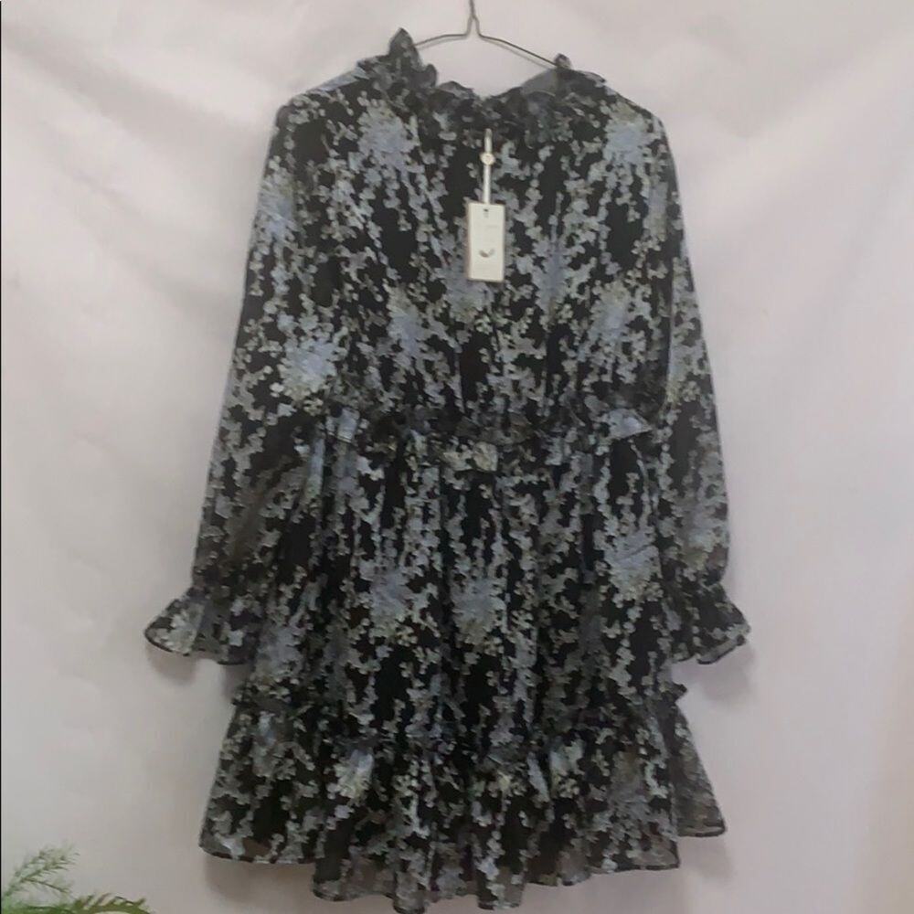 NWT TED BAKER LONDON RUFFLE DETAILS DRESS‎ …